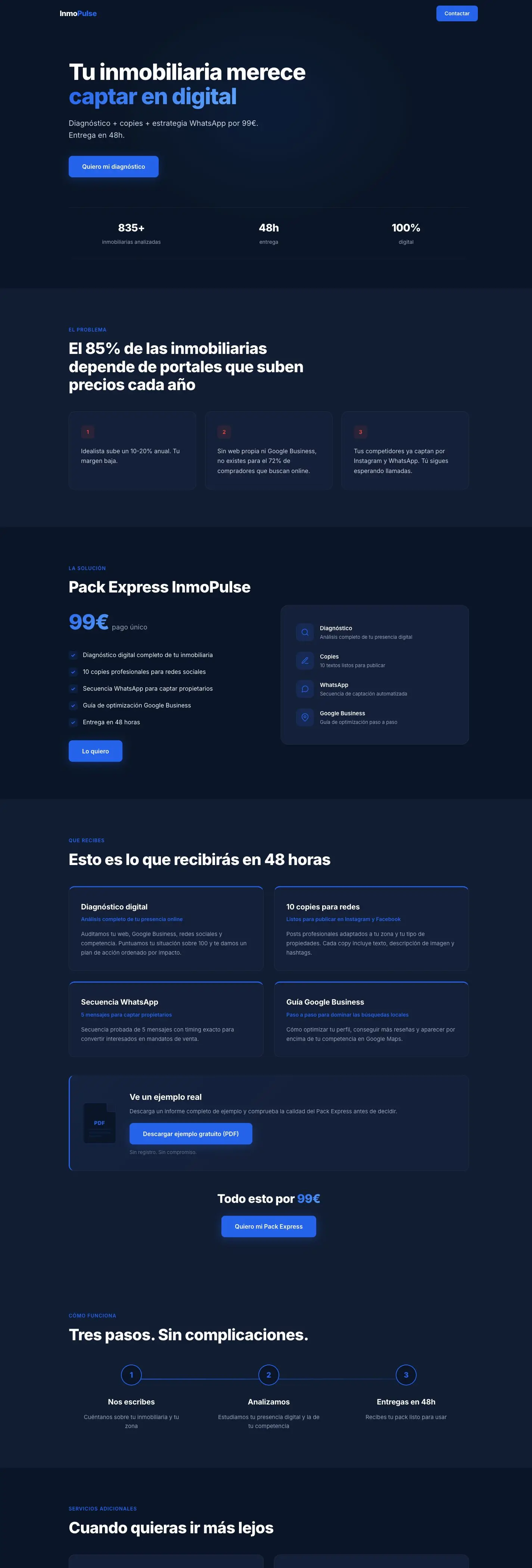 Página de inicio de inmopulse.es