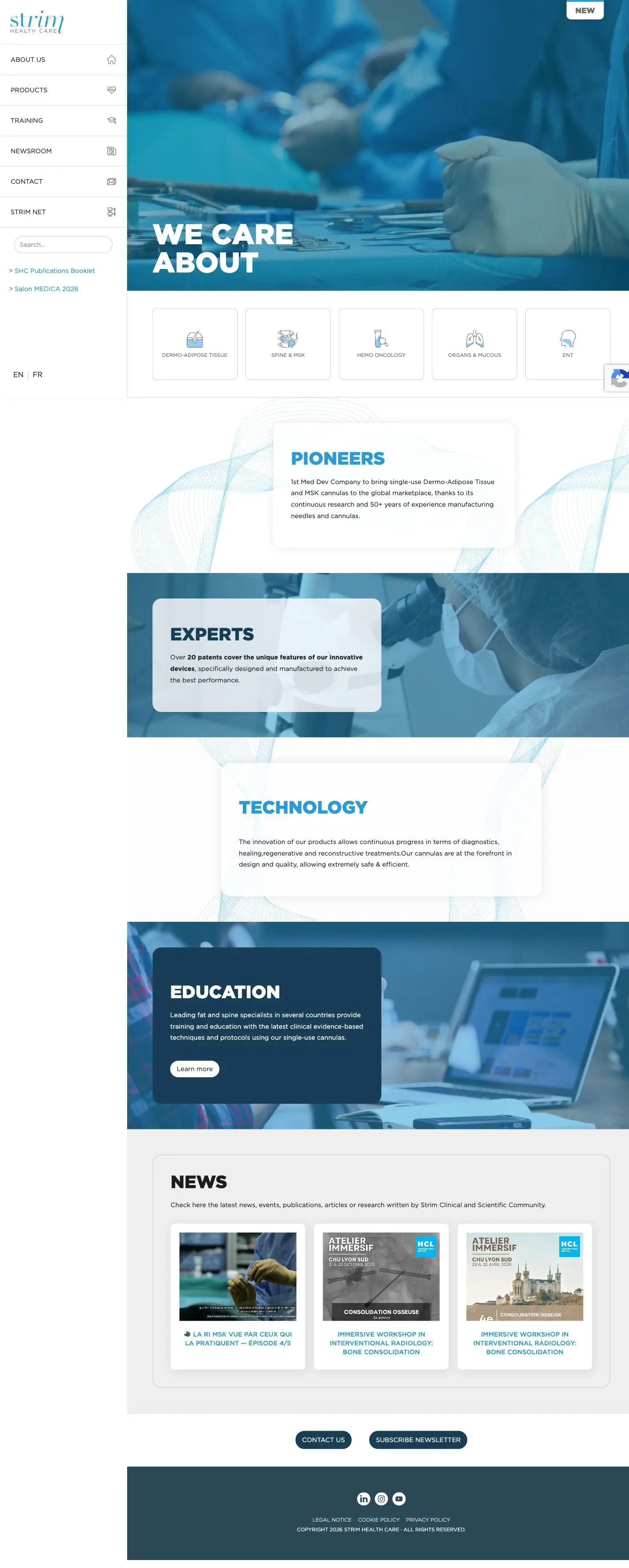 Página de inicio de strimhealthcare.com